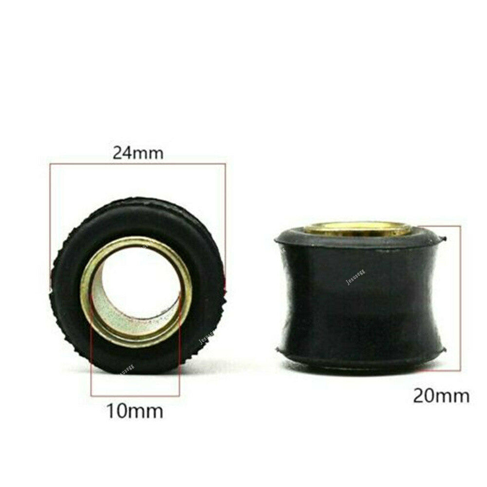 Qty 4 10mm Motorcycle Bike Rear Shock Absorber Bushinmgs Spare Part Rubber Ring Q