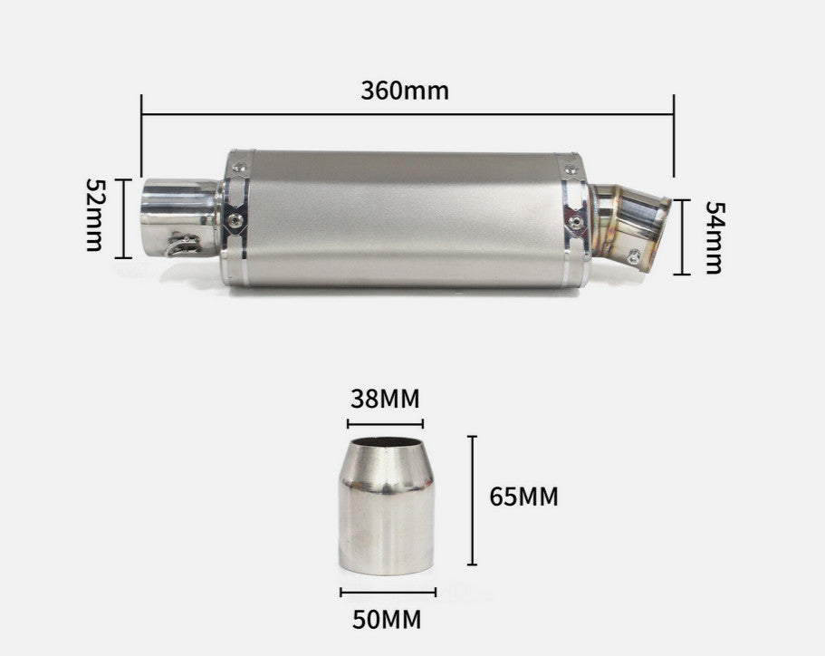 38-51mm Motorcycle Universal ATV Slip-on Exhaust Muffler Pipe DB Killer Silencer