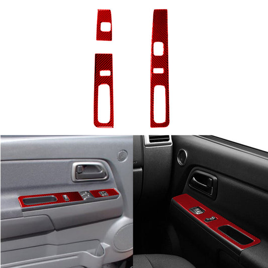 Red Carbon Fiber Steering Wheel Button Cover Trim for Lexus GS350/450h 2006-2011 v