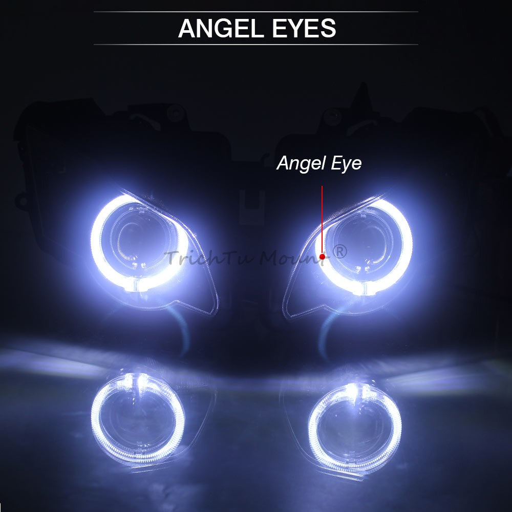 Fully Assembly HID Projector Headlight White Angel Eye for Honda CBR1000RR 08-11 Q