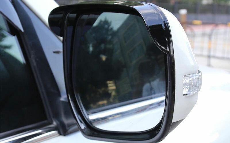 for Lexus GX460 2010-2022 Glossy Black Rear View Mirror Rain Eyebrow Trim 2pcs