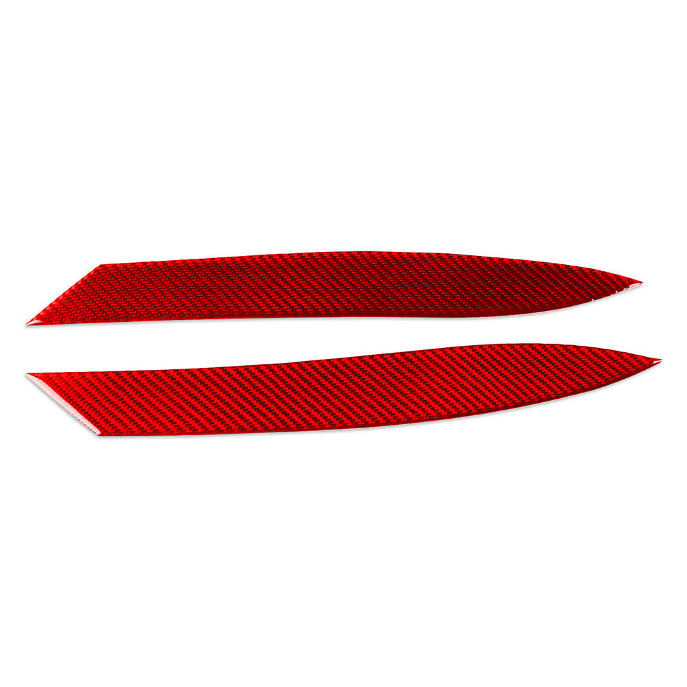 Carbon Fiber Headlight Eyelids Eyebrow Cover Trim Fit for Jaguar for F-Type 2013-2024