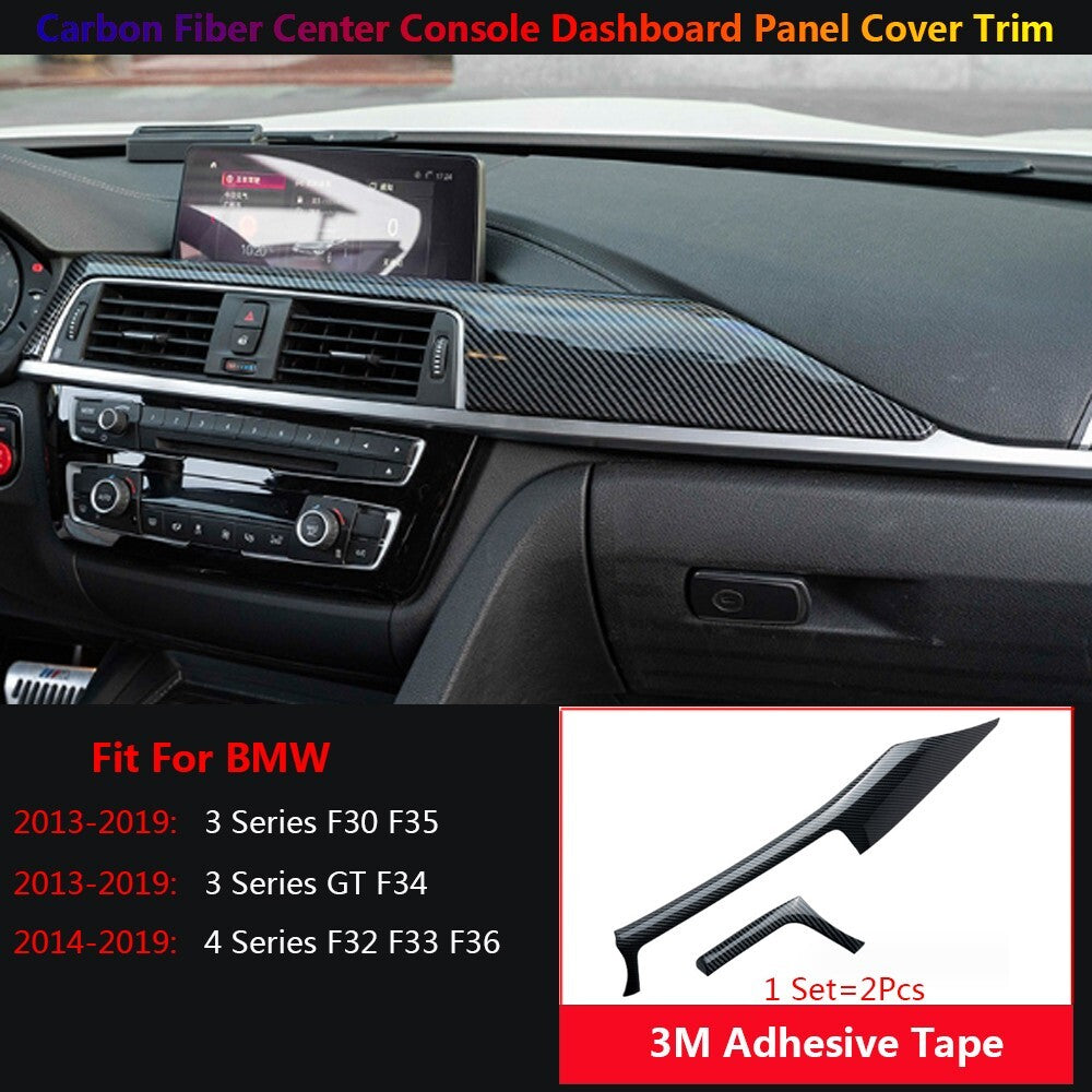 Carbon Fiber for BMW 3 4 F30 F32 F33 F34 Car Cconsole Dashboard Panel Cover Trim