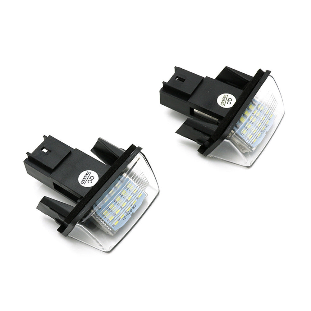 2x LED license plate lighting for Citroen C3 C4 C5 Berlingo Saxo for Peugeot 206 207