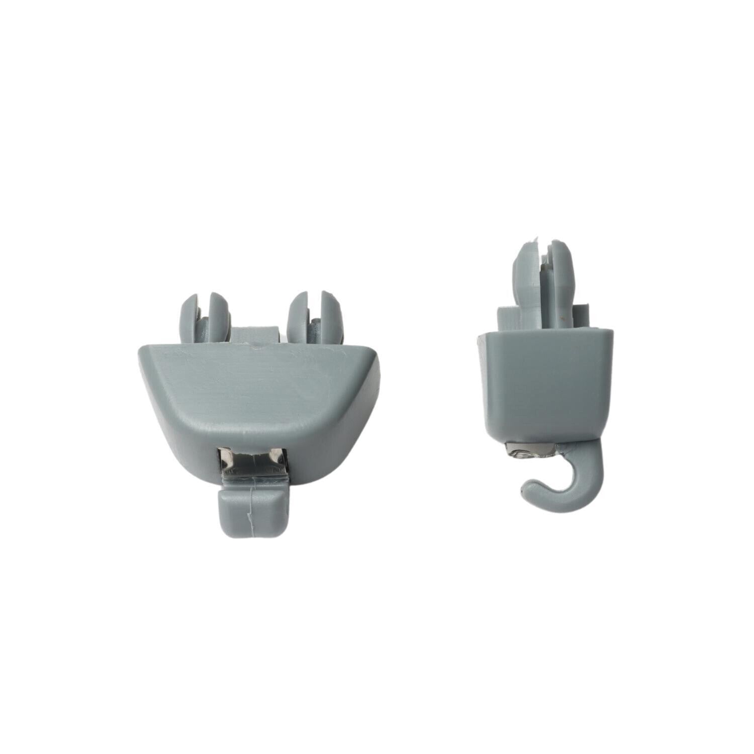 2x Gray Sun Visor Hook Clip 6R0857561Y20 Fit For 2012-2015 for VW for Volkswagen for Passat