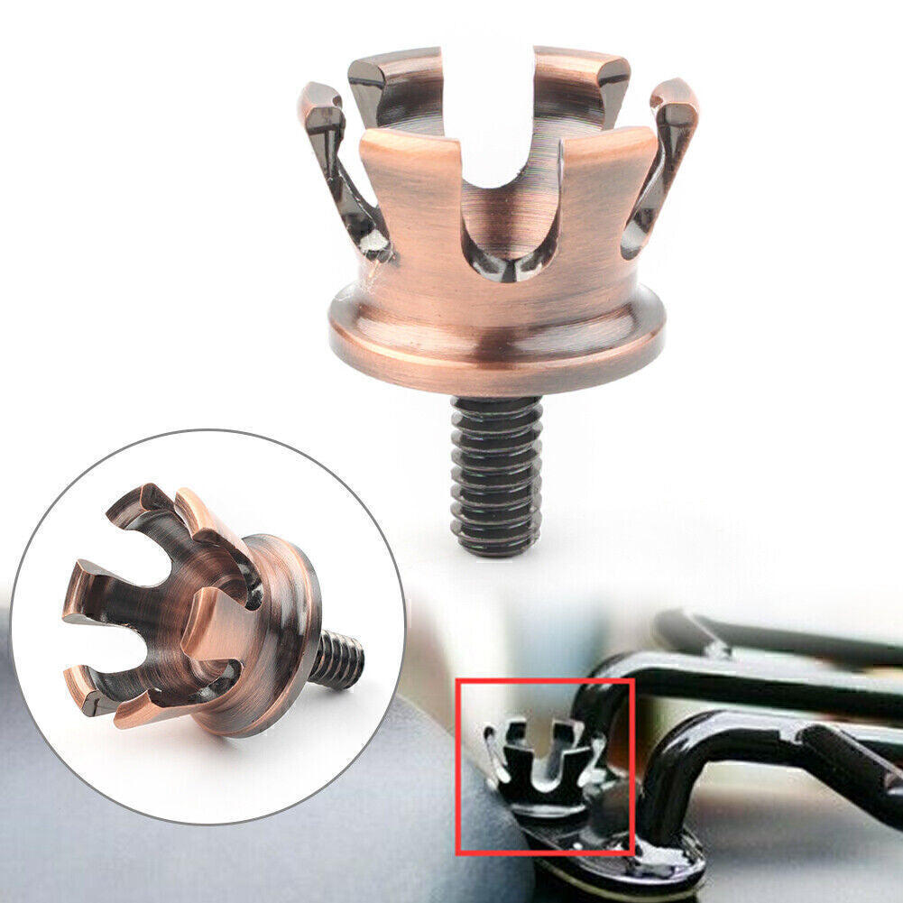 Bronze Imperial Crown Style Rear for Seat Bolt Tab Screw Cap Mount for Harley 96-19