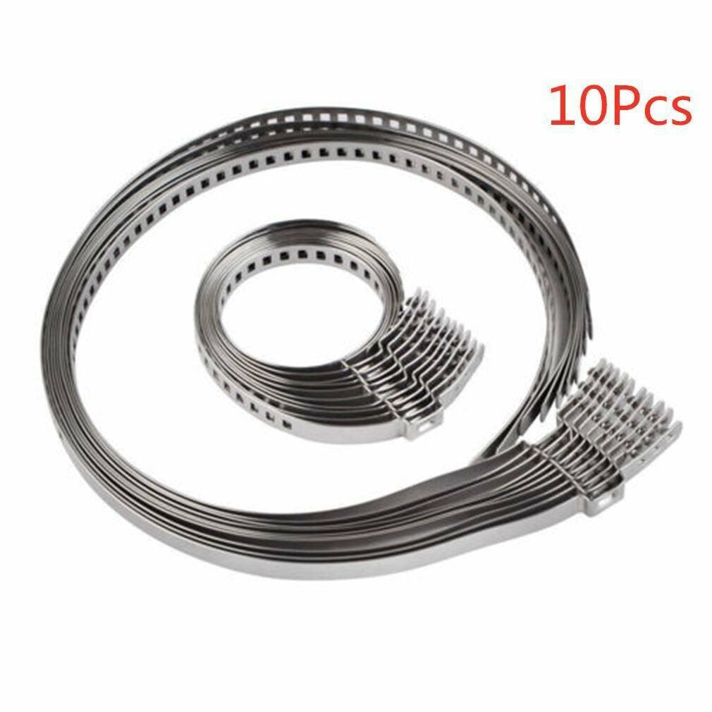 10X Stainless Steel Clamp Clips-srt For Driveshaft CV Joints Boot Kit v