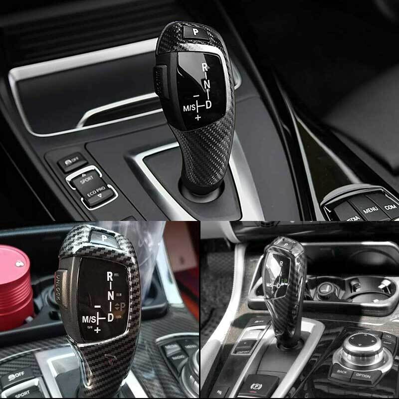 Carbon Fiber Gear Shift Head Cover Fit for BMW X3 X4 F20 F22 F30 F32 F10 F12