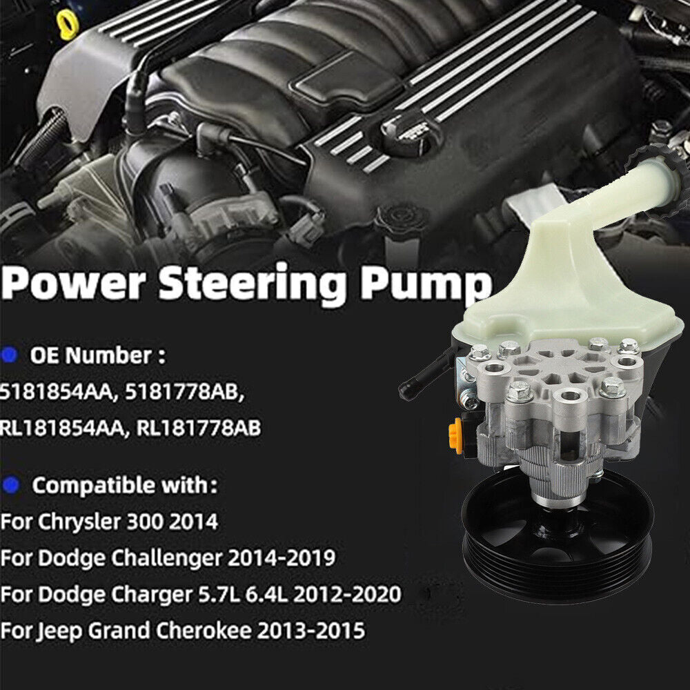 Power Steering Pump 5181854AA For 2015 2016 2017 2018 for Dodge for Challenger 6.2L V8 Q