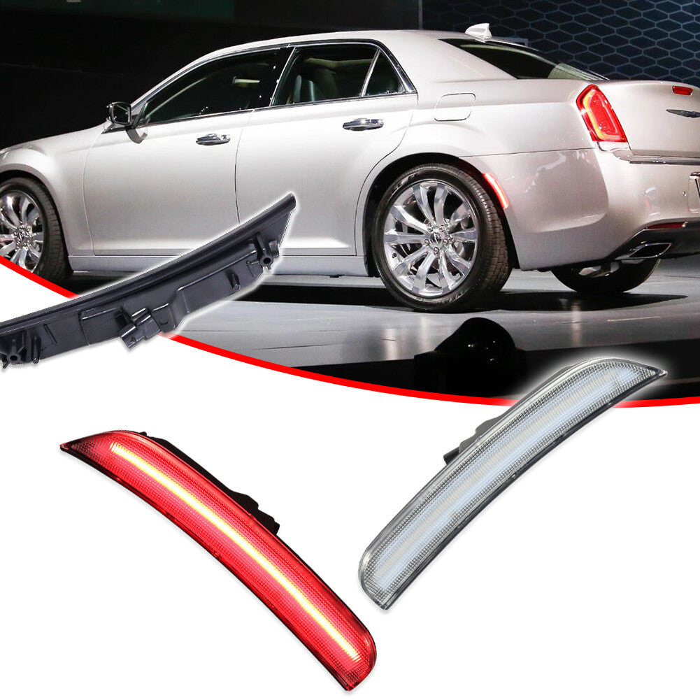 Transparent lens red LED rear marker light suitable for 2015-2023 for Chrysler 300 300C- v