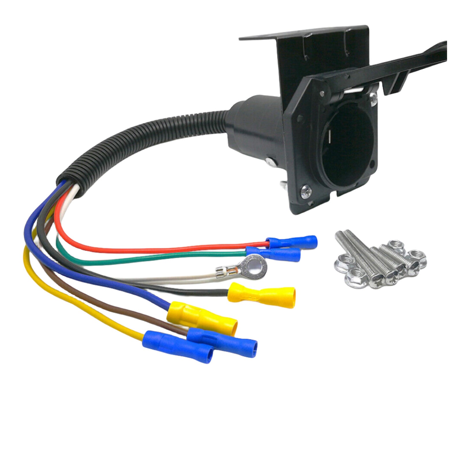7Pin Trailer Connector Adapter Repairing Accessories Car Truck Plug Power Cord A