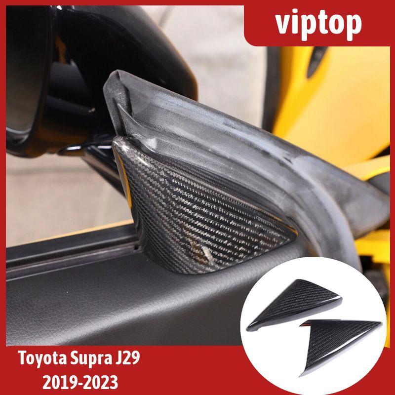 for Toyota Supra 2019-2023 Black Carbon Door A Pillar Corner Panel Cover Trim