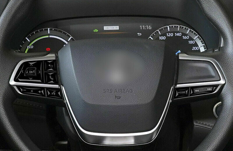 Matte Silver Car Steering Wheel Frame Cover Trim For Escape Kuga 2020-2023 v
