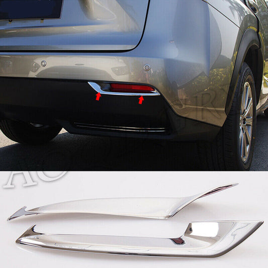 Chrome Rear Fog Lamps Moulding Trim Covers for LEXUS NX200T 300H 300 2014-2021