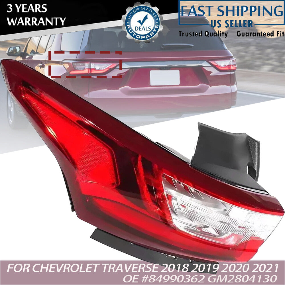 Applicable to 2018-2021 for Chevrolet Traverse LED taillight left drive side 84990362