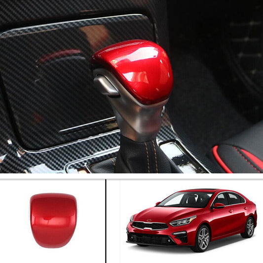 for Kia Forte/K3 2019-2023 Red ABS Car Interior Gear Shift Knob Cover Trim Cap