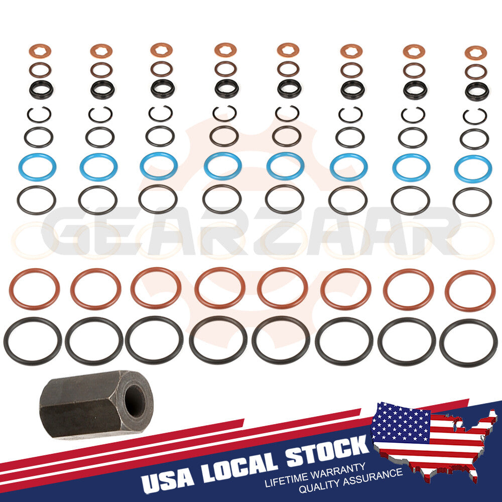 Fit for Ford 6.0L Oil Rail Leak Repair Kit O-rings Injector Seal