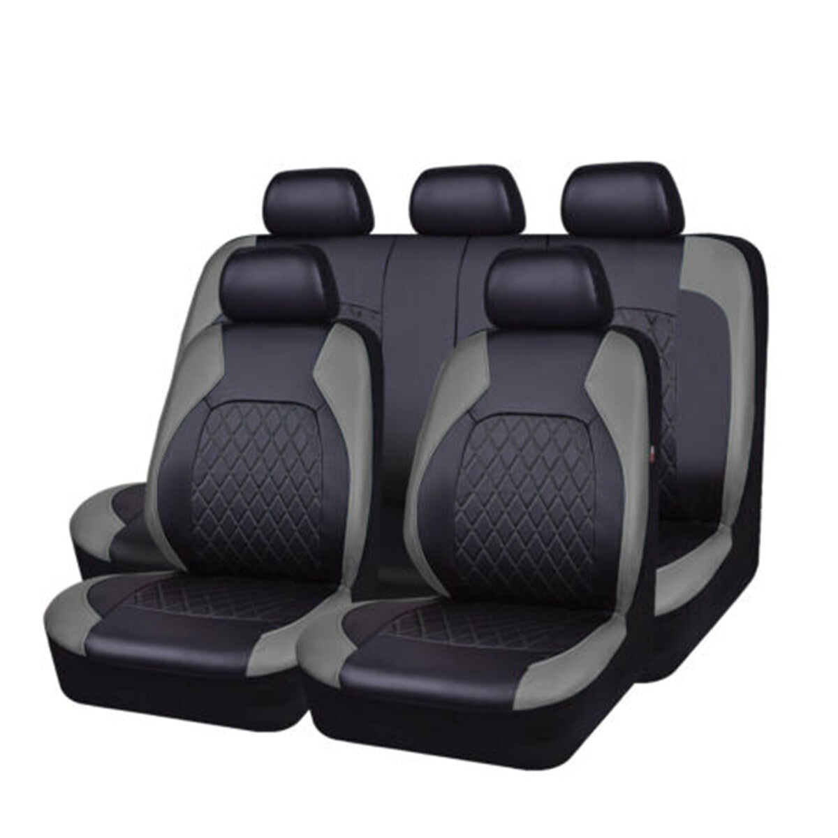 4/9PC PU Leather Car Front Rear for Seat Cover Protector Cushion Full Set Chair Pad Q