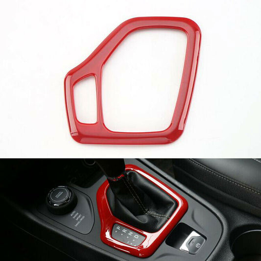 for Jeep Cherokee 2014-2018 RED Gear Box Surround Trim Shifter Cover Panel Frame