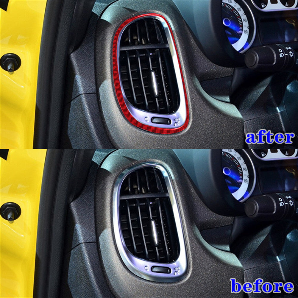 Red Carbon Fiber A/C Insert Panel Cover Trim For / 996 1998-2004 v