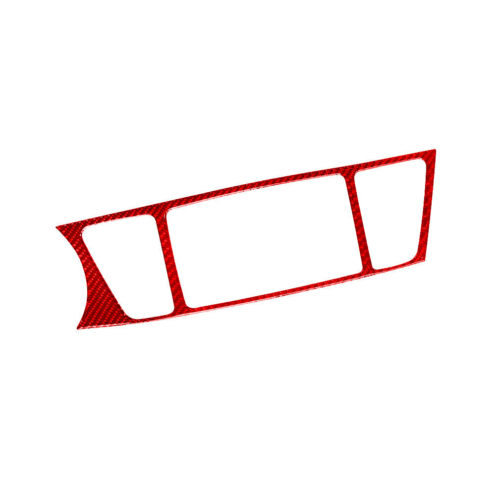 Red Carbon Fiber Headlight Switch Panel Trim Cover For 3Series F30 2013-2019 v