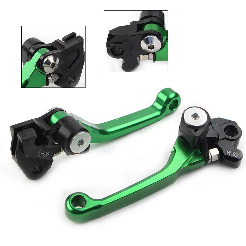 Brake Clutch Levers Handle GREEN Fit for Suzuki RMZ450 2005-2019 20 21 2022 Aluminum