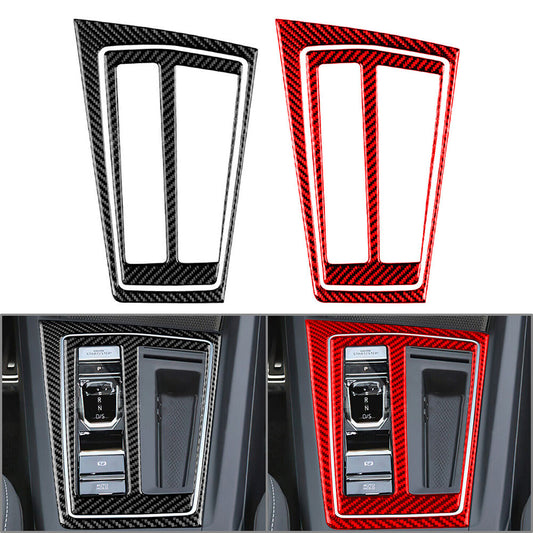 Carbon Fiber Gear Shift Panel Frame Cover Trim for Volkswagen for Golf 8 MK8 2020-23