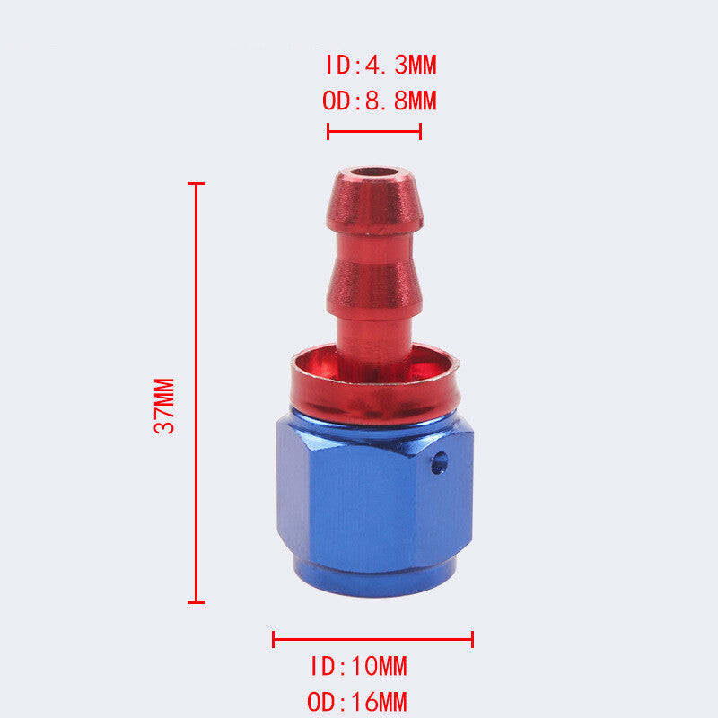 4AN AN4 Straight Push Lock Hose End Barb Fitting/Adaptor Push-On Hose Fittings