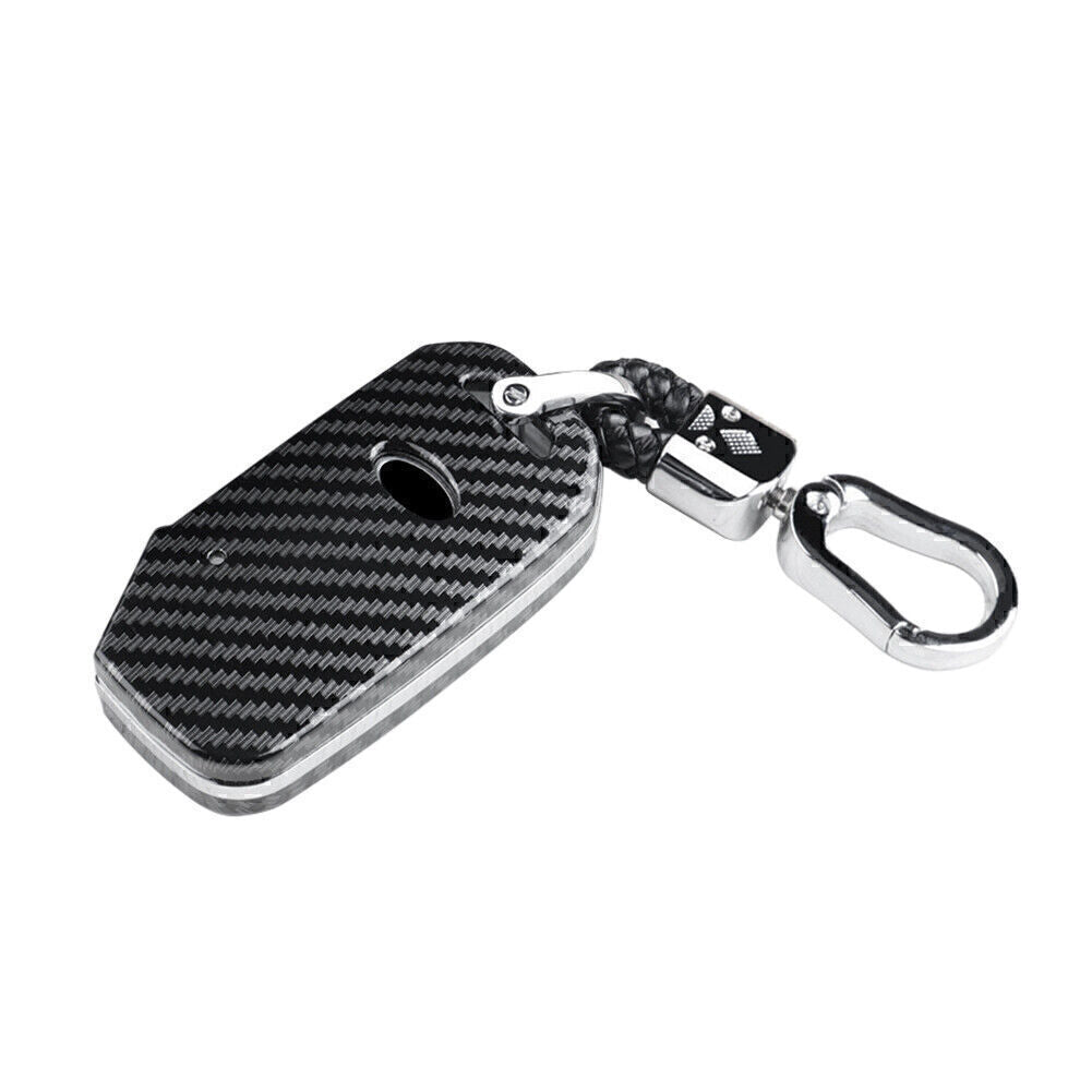 Key Fob Cover ABS Carbon Fiber Look for Kia Forte Telluride K3 K5 Optima Seltos