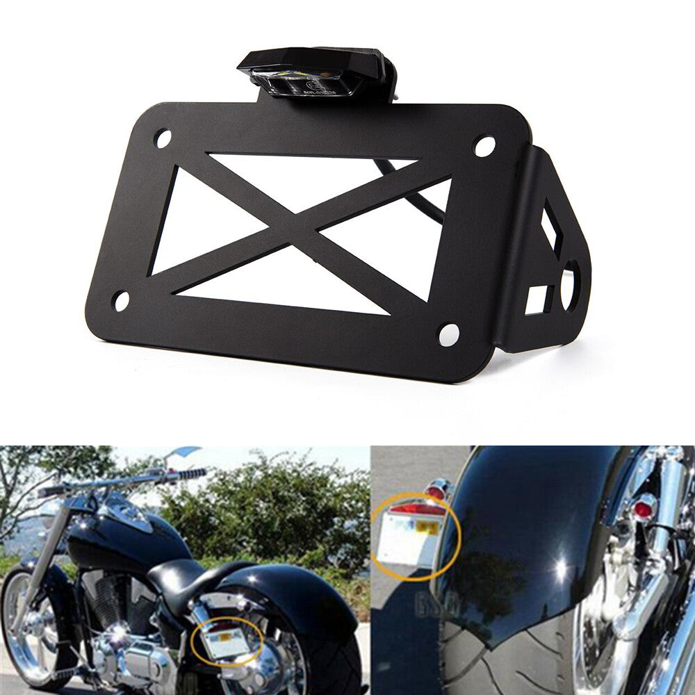 Motorcycle side-mounted license plate bracket kit for Harley Chopper Bobber for Honda