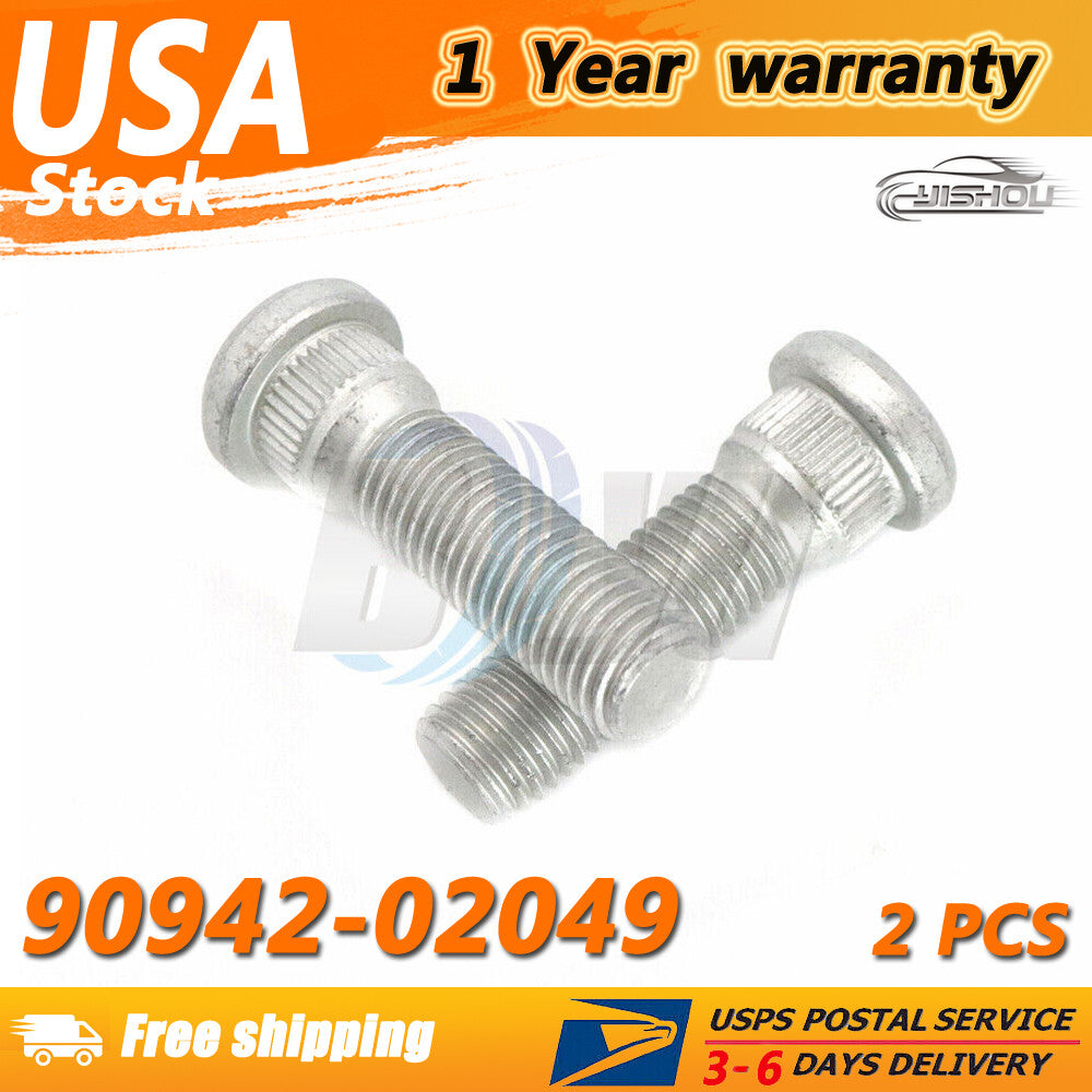 90942-02049 2-pack suitable for Lexus , for Toyota Tundra, Tacoma wheels, Lug Stud Hub, Bolt Q