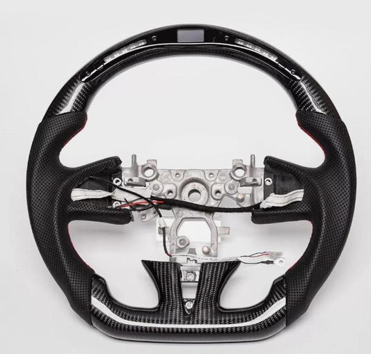 Carbon fiber steering wheel with LED sport band heating suitable for INFINITI Q50 and QX50 (2013-2017)