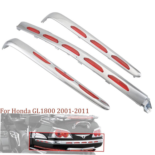 Chrome-rectified rear cargo box trim and saddlebag molds for Honda Goldwing GL1800 '01-'11- n