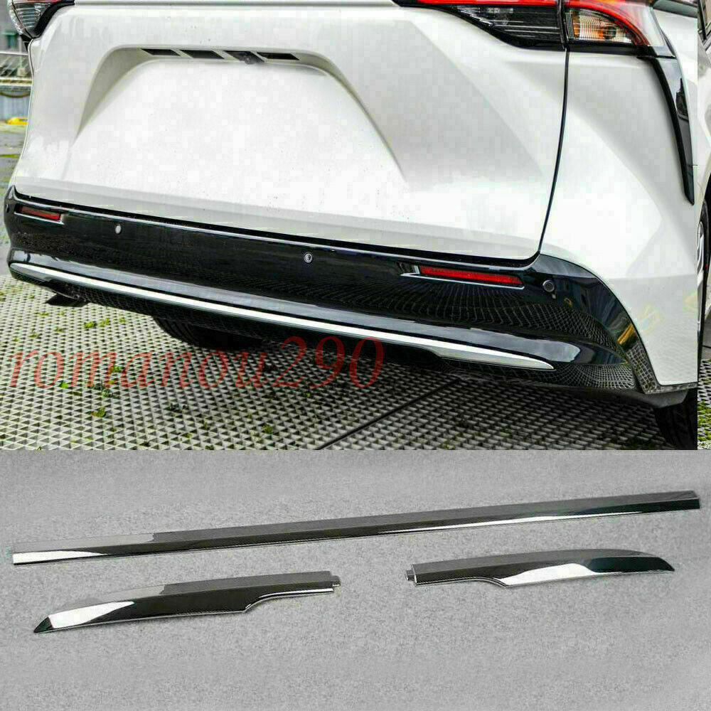 for Toyota for Sienna LE 2021-2023 ABS Chrome Rear Bumper Moulding Cover Trim Guard