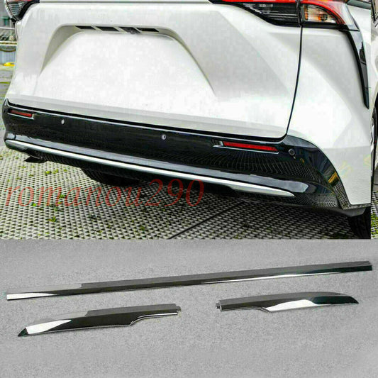 for Toyota for Sienna LE 2021-2023 ABS Chrome Rear Bumper Moulding Cover Trim Guard