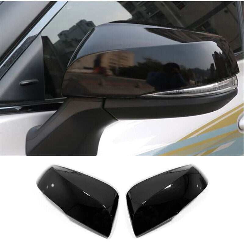 2PCS Bright Black Rearview Mirror Cover Trim for Toyota Grand Highlander 24-2025
