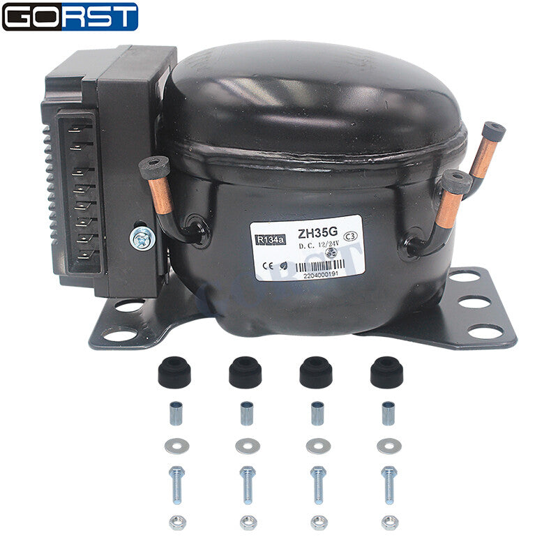 QDZH35G 12V 24V DC R134a Car Refrigeration Air Compressor Fridge Freezer Marine v