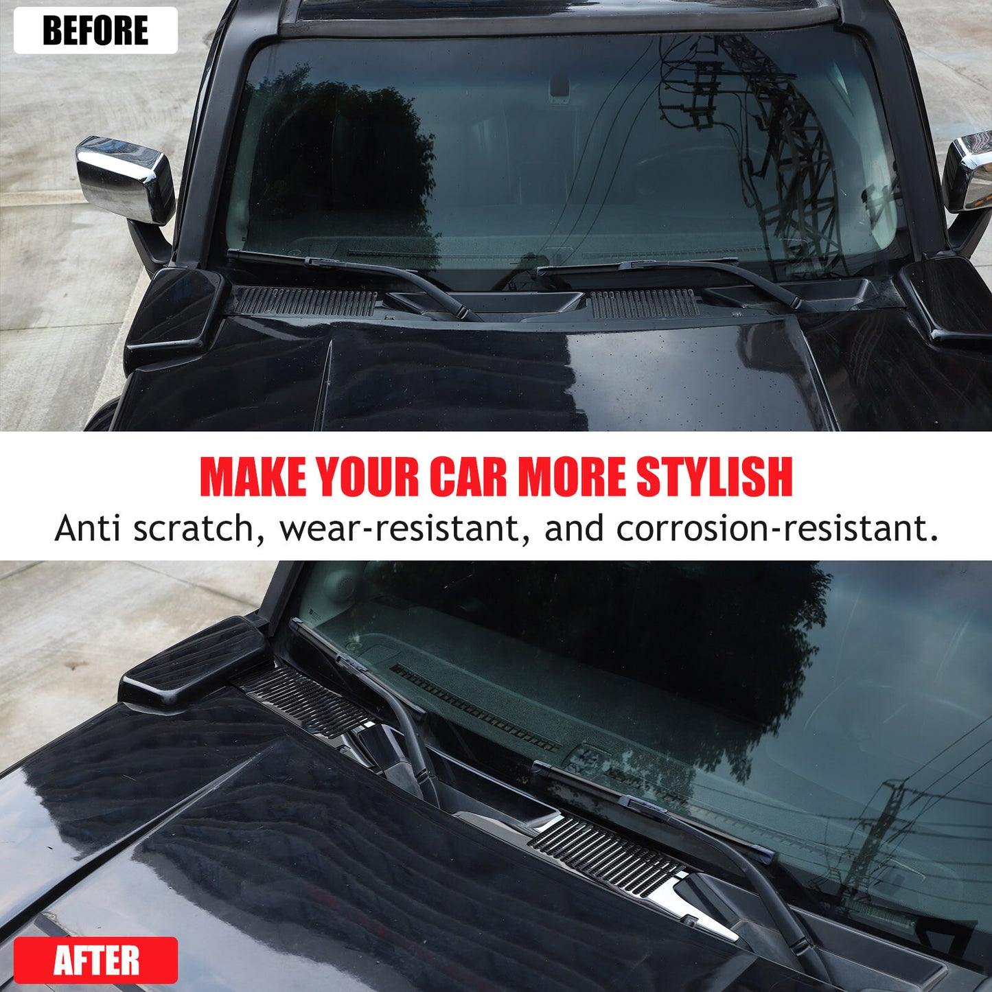 Steel protective sleeve for front hood, vent socket panel, and decorative trim on for Hummer H3 2005-2009. n