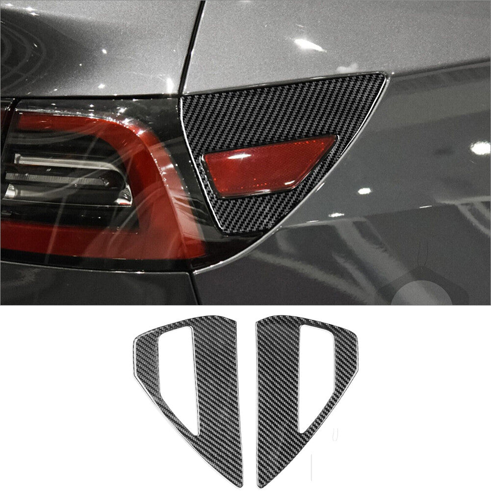 2pcs Carbon Fiber Front Door Pull Frame Cover Trim For Fiesta 2011-2015 v