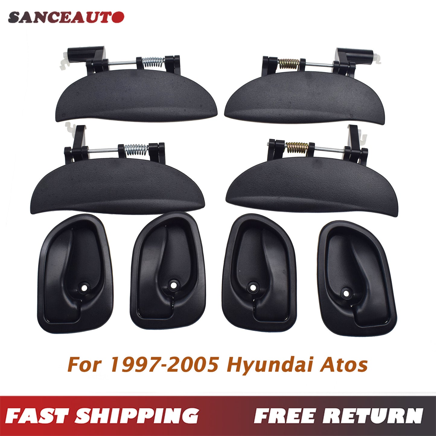 Suitable for 97-05 for Hyundai Atos Sanatro exterior front and rear right door handles - n