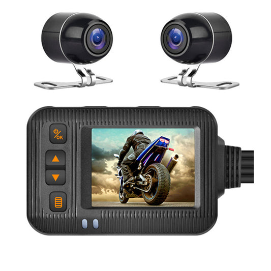 Dash Cam Motorcycle DVR Front Rear View Dual Camera Video Recorder Waterproof