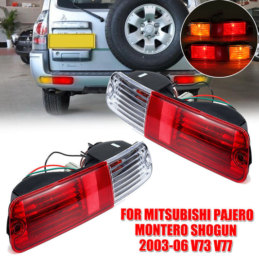 Dual rear reflector signal lights suitable for Mitsubishi Pajero Montero V73 V75 2003-2006.
