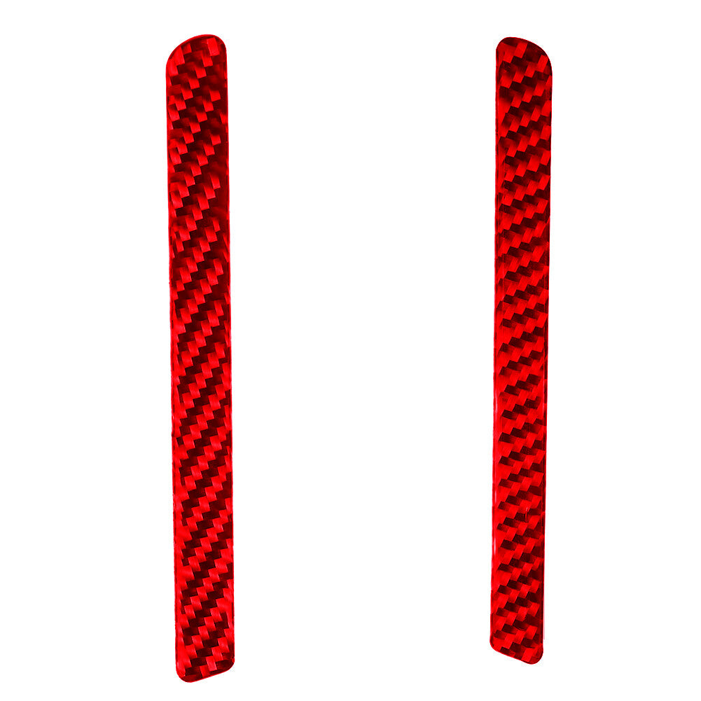 2x Red Carbon Fiber Door Pusher Cover Trim Strip for Mazda MX-5 Miata 2009-2015
