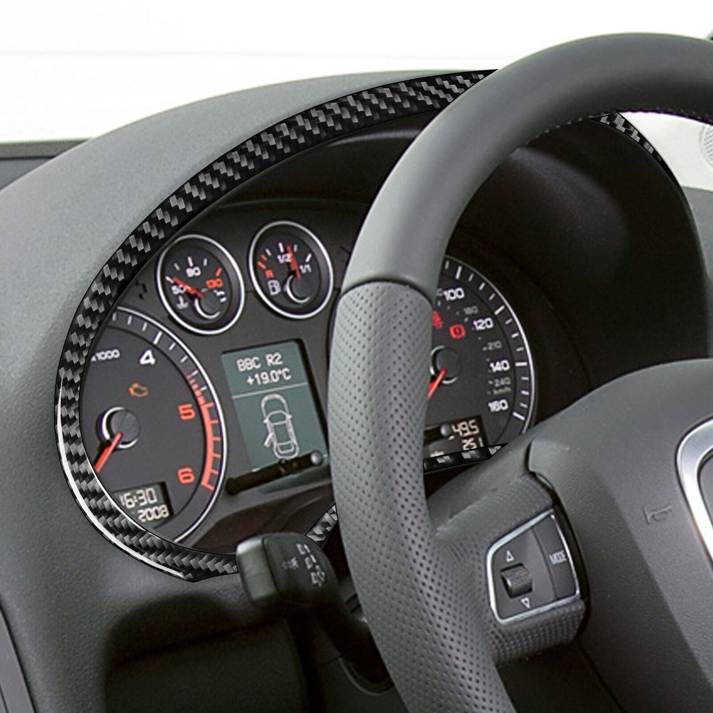 Real Carbon Fiber Car Central Control Panel Cover Trim for Audi A3 S3 06-07 5X