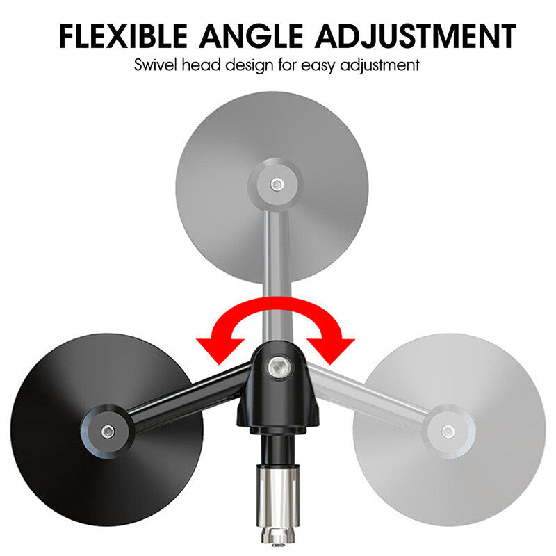 Motorcycle stick end mirror 7/8 inch handlebar stick rearview mirror, adjustable aluminum alloy - n