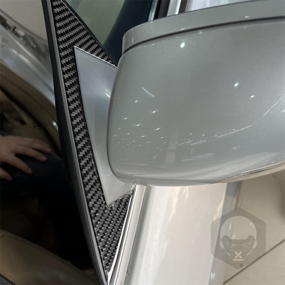 Carbon Fiber Side Rearview Mirror A-Pillar Cover for Benz CLS Class C219 2004-09