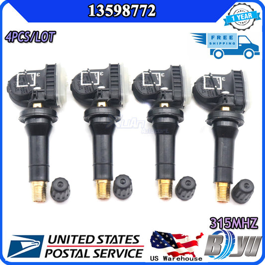 (4) TPMS 13598772 is suitable for the new tire pressure sensor of for GMC , for Buick , and for Cadillac . v