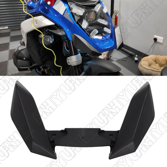 1× Front Beak Trim Extender Fairing Black ABS Fit for BMW R1300GS 2023 2024 2025 Q