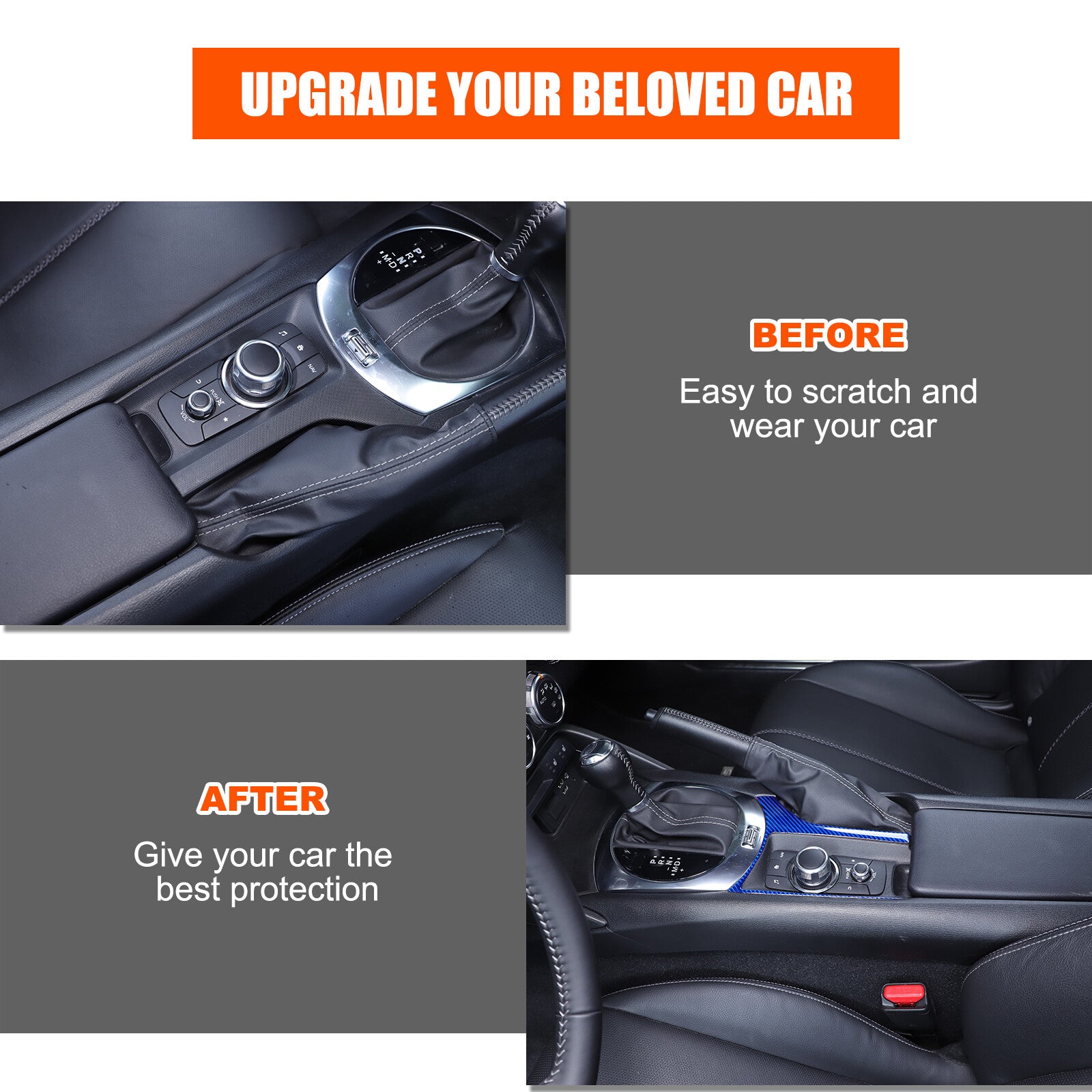 Blue central control multimedia cutter sticker for Mazda MX-5 Miata 2016-23 n