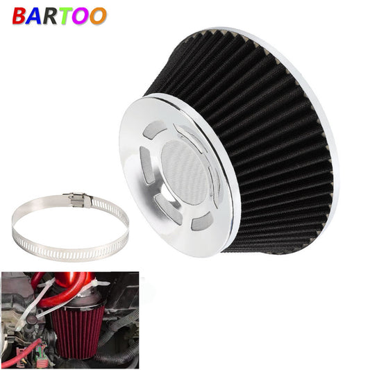 3 76mm High Flow Dry Black Air Filter Cold Air Intake Air Filter Mushroom Head Q
